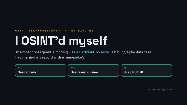 I OSINT'd myself